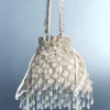 White Potli With Bead Work