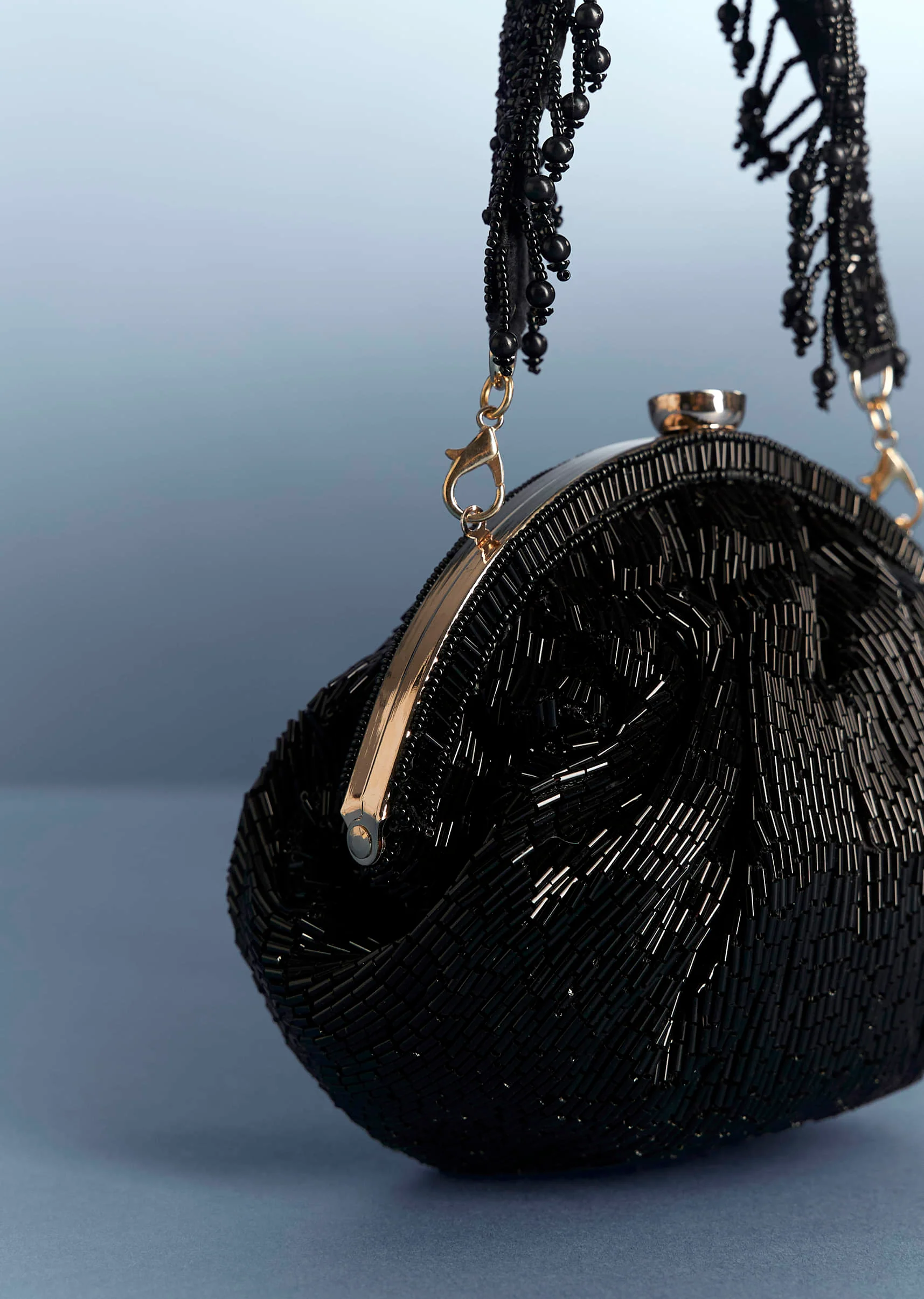 Black Potli With Sequin Work