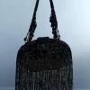 Black Potli With Layered Tassels