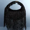 Black Potli With Tassel Detailing