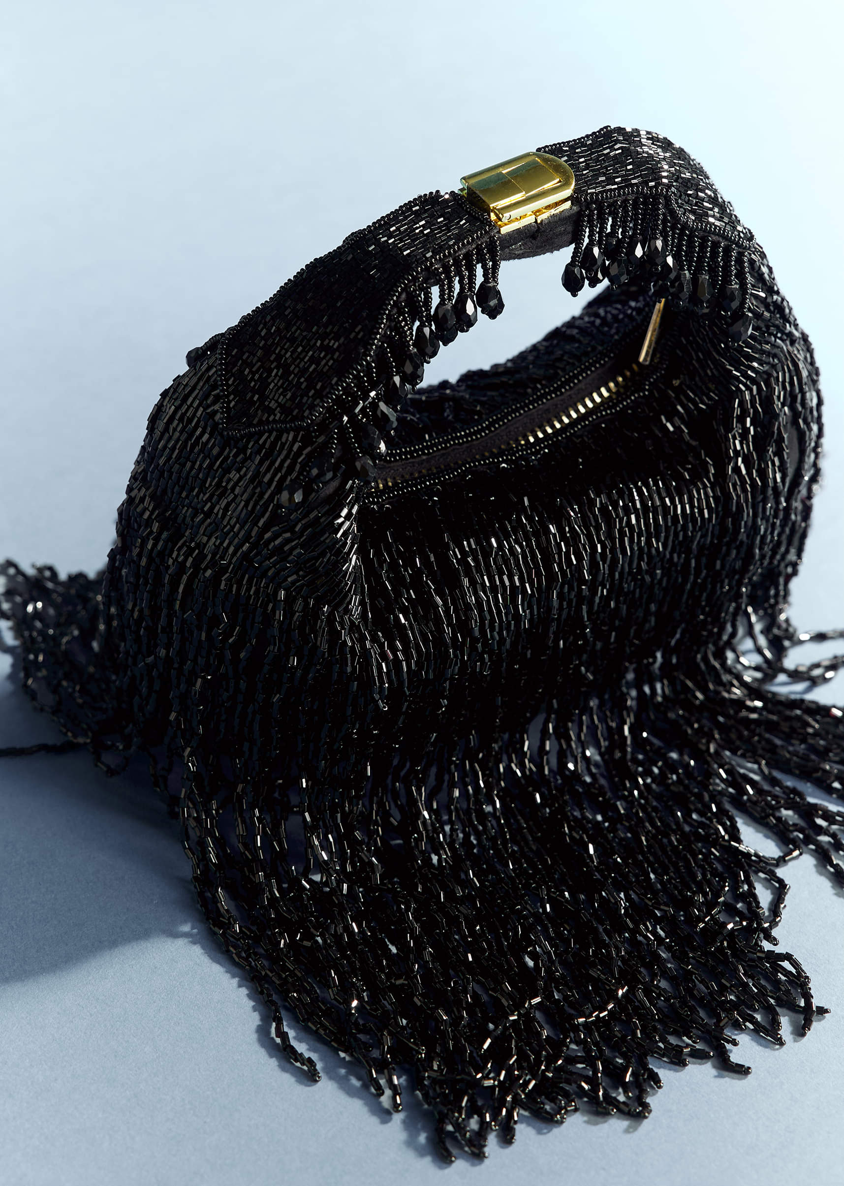 Black Potli With Tassel Detailing
