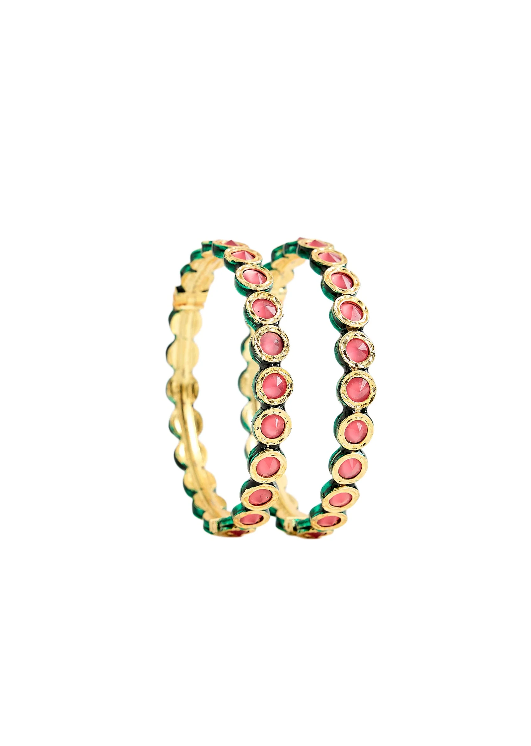 Floral Enamel Kundan Bracelet