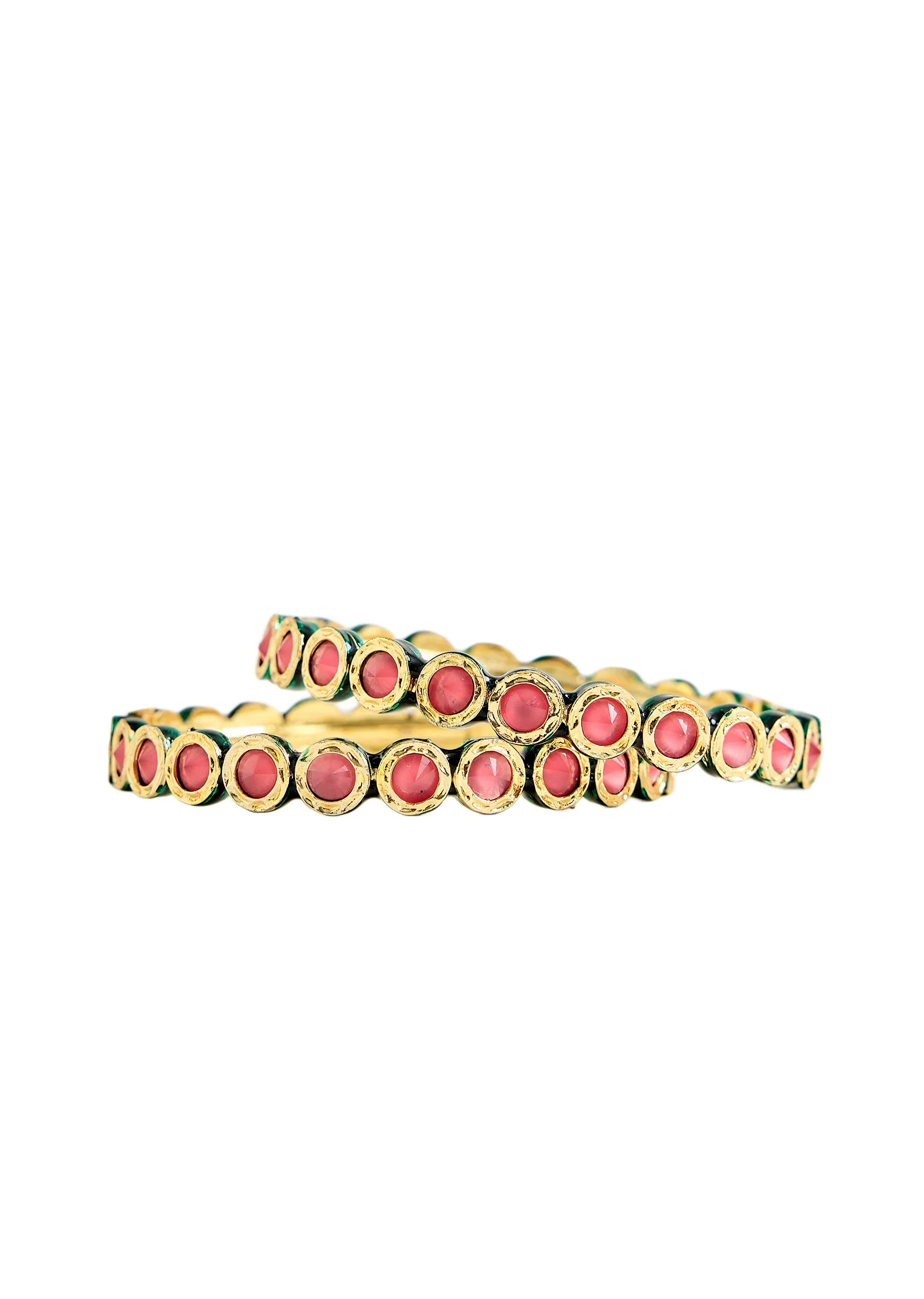 Floral Enamel Kundan Bracelet