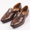 Tan Brown Glossy Juttis For Men
