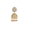 Pearl And Kundan Drop Jhumka Earrings