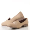 Beige Mens Footwear with Silver Thread Embroidery