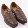 Brown Textured Juttis For Men