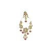 Gold Plated Pink Kundan Polki Danglers Earrings