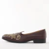 Maroon Ethnic Jutti With Golden Embroidery For Men