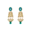 Gold Plated Kundan Polki Choker Necklace Set With Earrings