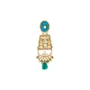 Gold Plated Kundan Polki Choker Necklace Set With Earrings