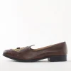 Brown Leather Ethnic Jutti With Floral Embroidery And Decorative Stone For Men