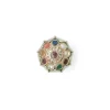 Gold Plated Multicolored Kundan Polki Ring