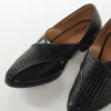 Black Faux Leather Mens Footwear