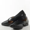 Black Faux Leather Mens Footwear