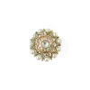 Gold Plated Green Kundan Polki Ring