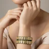 Gold Plated Multicolored Gemstones Kundan Polki Bangles