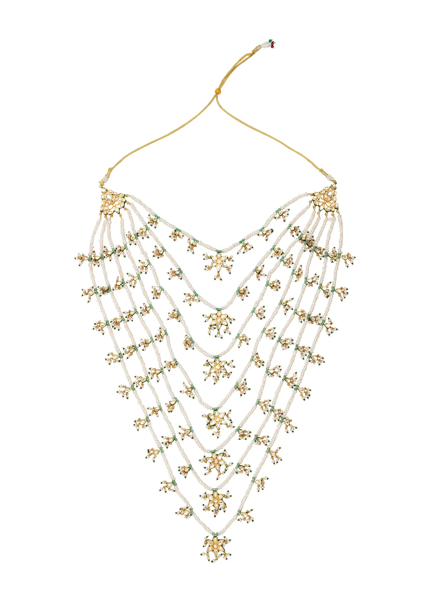 1134-gold-plated-white-kundan-polki-necklace-set-1.webp Gold Plated White Kundan Polki Necklace Set