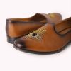 Brown Shaded Juttis with Stone Work