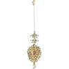 Gold Plated Teardrop Red Stone Maangtikka