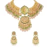 1139-green-and-gold-traditional-kundan-chandbali-necklace-set-with-faux-pearl-1.webp Green and Gold Traditional Kundan Chandbali Necklace Set with Faux Pearl