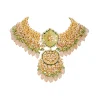 1139-green-and-gold-traditional-kundan-chandbali-necklace-set-with-faux-pearl-2.webp Green and Gold Traditional Kundan Chandbali Necklace Set with Faux Pearl