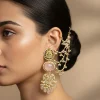 1140-multi-traditional-kundan-kaan-chain-earrings-with-faux-pearl-and-stones-1.webp Multi Traditional Kundan Kaan Chain Earrings with Faux Pearl and Stones