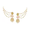 1140-multi-traditional-kundan-kaan-chain-earrings-with-faux-pearl-and-stones-2.webp Multi Traditional Kundan Kaan Chain Earrings with Faux Pearl and Stones