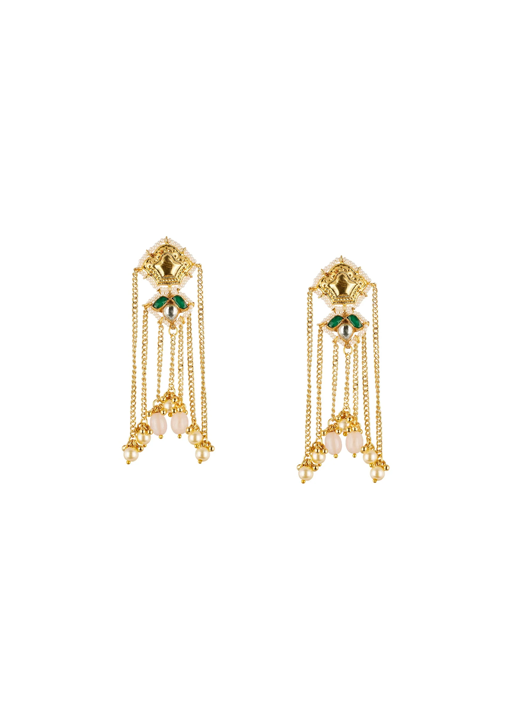 1141-gold-and-green-anti-tarnish-kundan-earrings-with-cz-diamond-2.webp Gold and Green Anti Tarnish Kundan Earrings with CZ Diamond