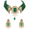 1142-green-traditional-kundan-polki-necklace-set-with-faux-beads-and-stones-1.webp Green Traditional Kundan Polki Necklace Set with Faux Beads and Stones