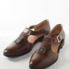 Brown Faux Leather Mens Footwear