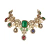 1144-gold-traditional-mordern-polki-necklace-set-with-faux-simulated-coloured-stones-2.webp Gold Traditional Mordern Polki Necklace Set with Faux Simulated Coloured Stones