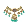 1145-multi-traditional-kundan-chandbali-necklace-set-with-faux-pearl-and-stones-2.webp Multi Traditional Kundan Chandbali Necklace Set with Faux Pearl and Stones