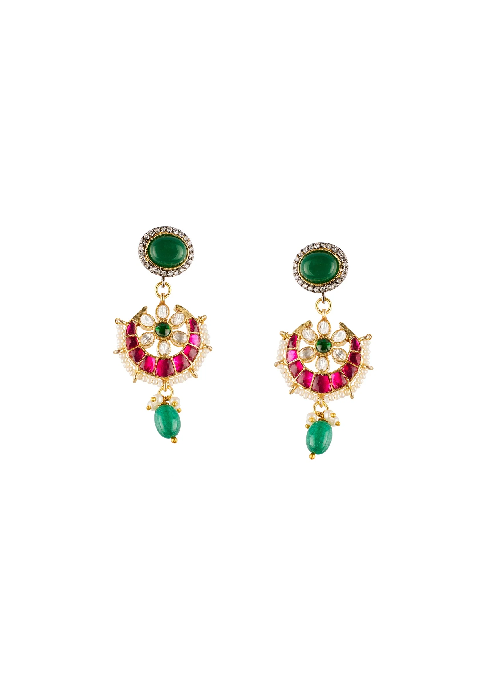 1146-multi-traditional-gold-kundan-polki-necklace-set-3.webp Multi Traditional Gold Kundan Polki Necklace Set