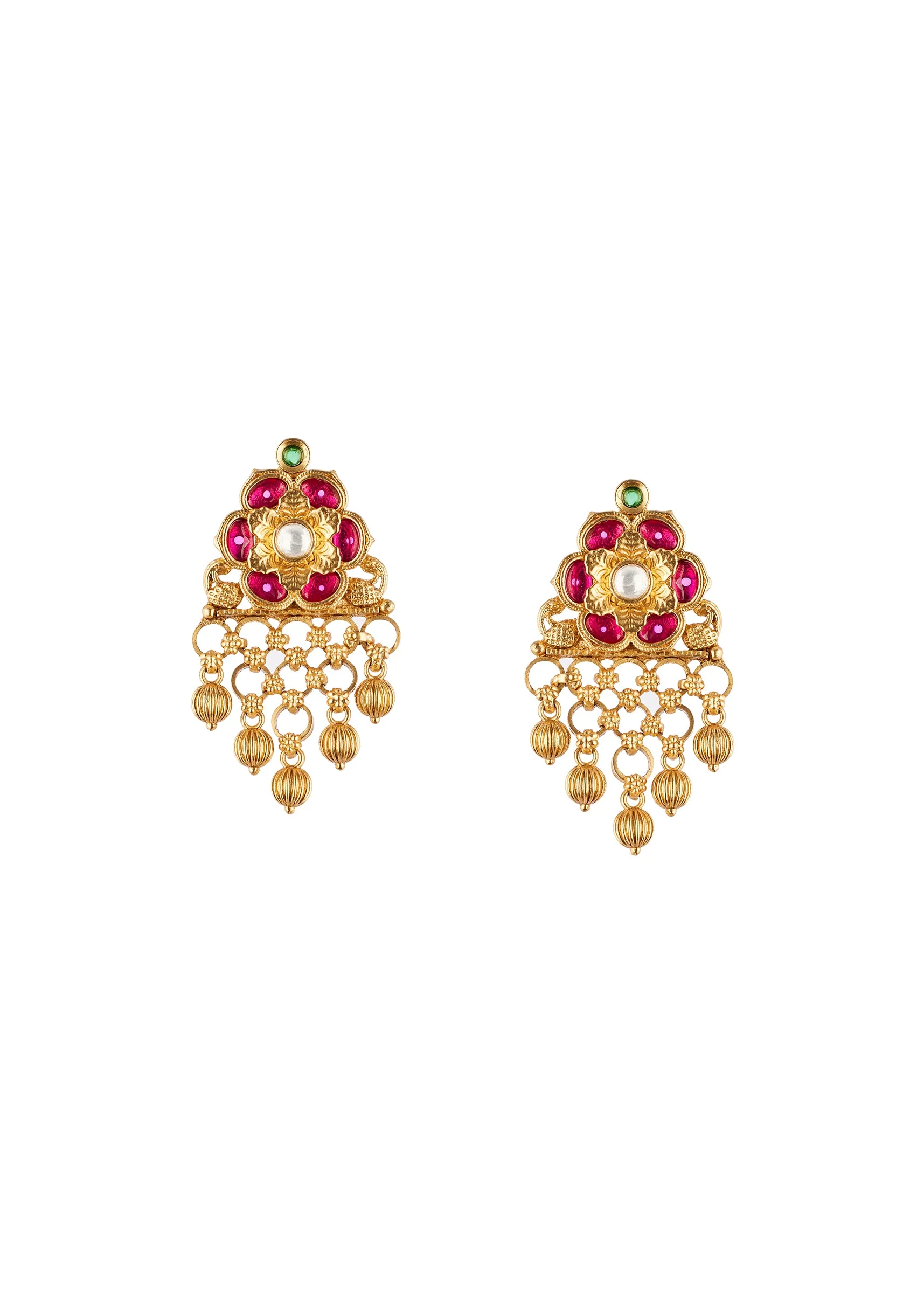 1149-red-and-gold-traditional-kundan-polki-rajwadi-necklace-set-3.webp Red and Gold Traditional Kundan Polki Rajwadi Necklace Set