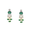 1151-green-anti-tarnish-cz-diamond-rhodium-plated-brass-earrings-with-white-beads-2.webp Green Anti Tarnish CZ Diamond Rhodium-Plated Brass Earrings with White Beads