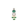1151-green-anti-tarnish-cz-diamond-rhodium-plated-brass-earrings-with-white-beads-3.webp Green Anti Tarnish CZ Diamond Rhodium-Plated Brass Earrings with White Beads