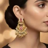 1152-gold-toned-chandbali-earrings-with-kundan-and-stone-and-pearl-detailing-1.webp Gold Toned Chandbali Earrings With Kundan And Stone And Pearl Detailing
