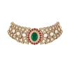 1153-red-and-green-anti-tarnish-rhodium-plated-cz-diamond-necklace-set-3.webp Red and Green Anti Tarnish Rhodium Plated Cz Diamond Necklace Set