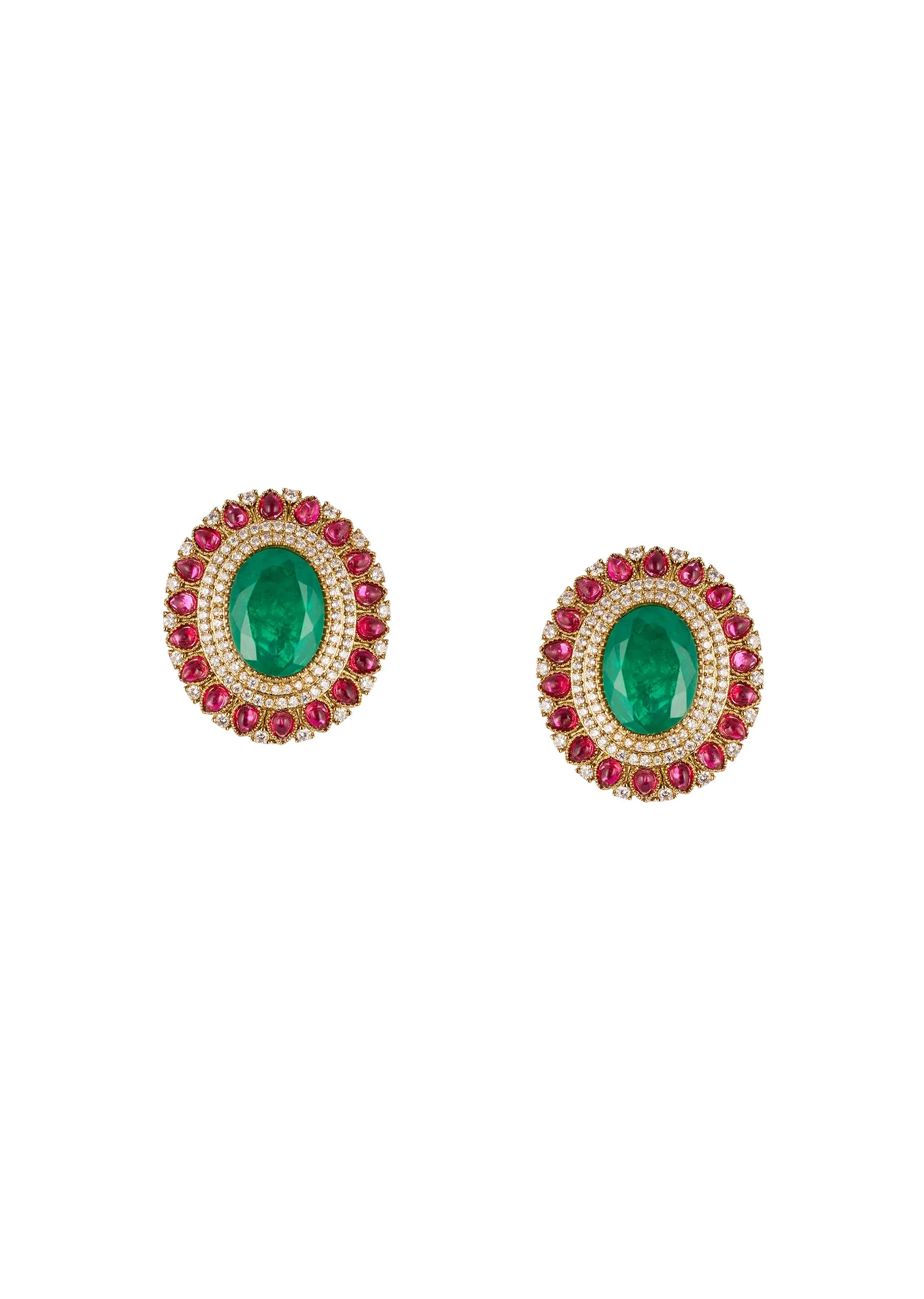 1153-red-and-green-anti-tarnish-rhodium-plated-cz-diamond-necklace-set-4.webp Red and Green Anti Tarnish Rhodium Plated Cz Diamond Necklace Set