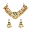 1154-gold-finish-necklace-set-with-kundan-jadau-stones-enamel-and-moti-beads-2.webp Gold Finish Necklace Set With Kundan Jadau Stones Enamel And Moti Beads