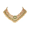 1154-gold-finish-necklace-set-with-kundan-jadau-stones-enamel-and-moti-beads-3.webp Gold Finish Necklace Set With Kundan Jadau Stones Enamel And Moti Beads