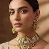 1155-green-white-necklace-set-with-refined-kundan-detail-1.webp Green White Necklace Set With Refined Kundan Detail