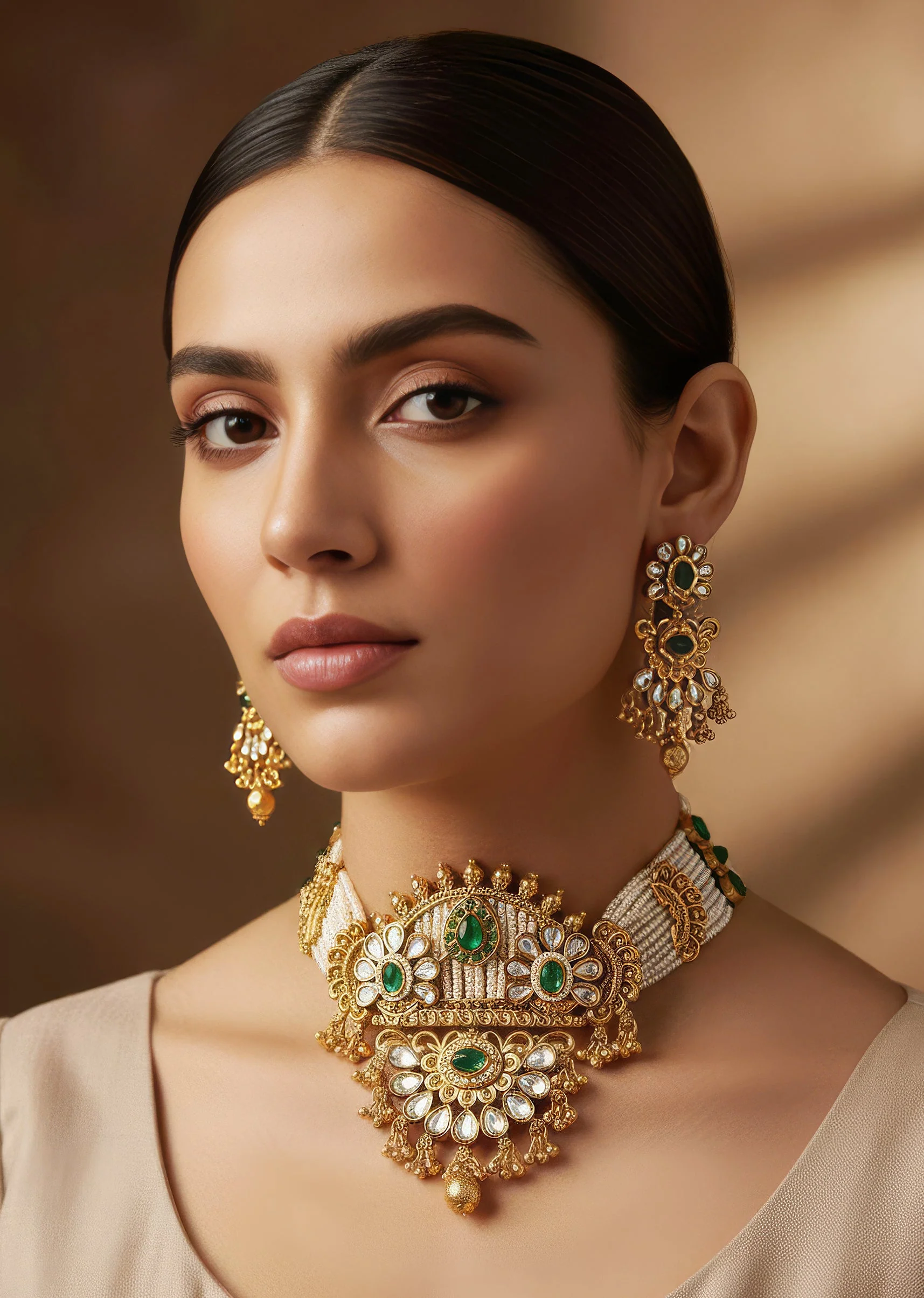 1155-green-white-necklace-set-with-refined-kundan-detail-1.webp Green White Necklace Set With Refined Kundan Detail