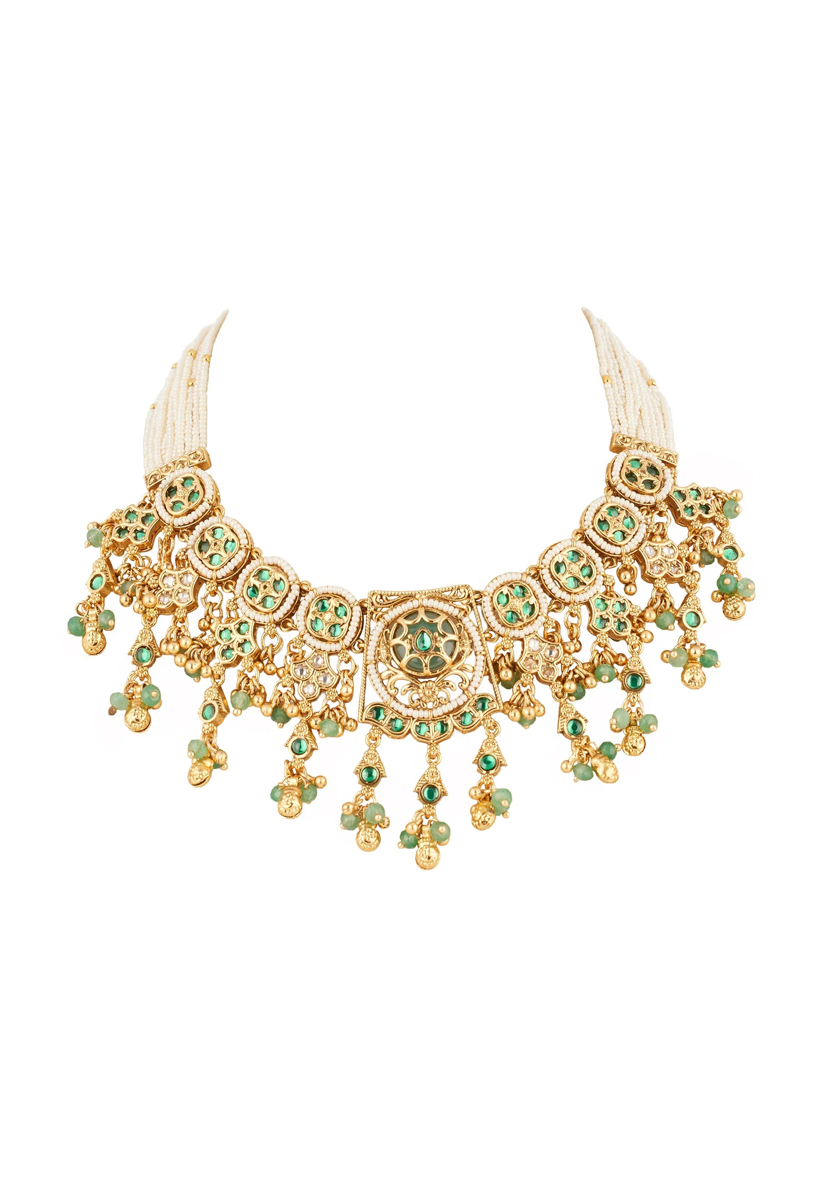 1156-green-gold-necklace-set-with-elegant-kundan-detail-3.webp Green Gold Necklace Set With Elegant Kundan Detail