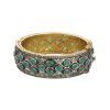 Two Tone Oxidised Kada With Meenakari Work