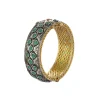 Two Tone Oxidised Kada With Meenakari Work