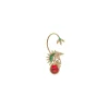 Multicolor Stone Necklace Set with Red Pendant