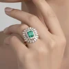 Emerald Green Cocktail Ring