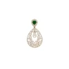 Green Kundan Zirconia Earrings